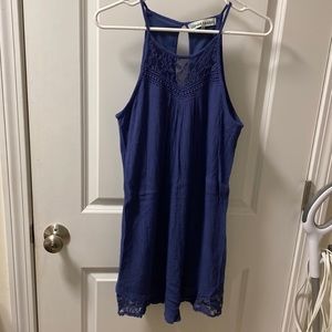 Almost Famous halter tank style keyhole back dress, size M.